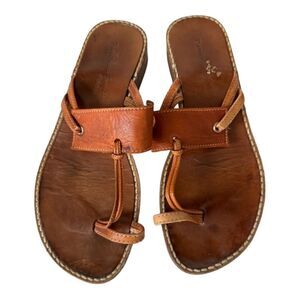 Paniciucci Fausto Vintage Italian Leather Sandals Brown Women’s EU 37